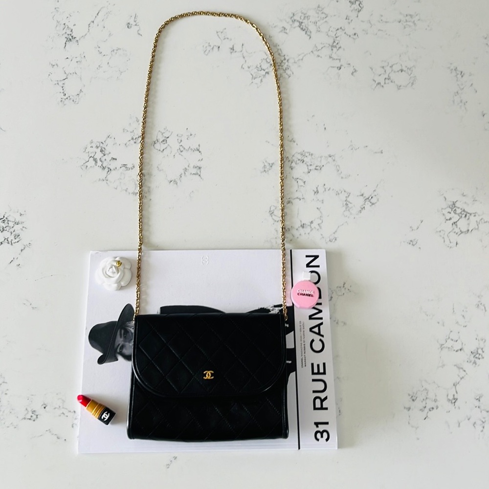 Authentic Mini Chanel Flap Quilted Crossbody Bag